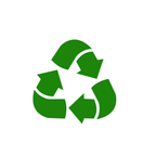 Grünes Recycling-Symbol mit drei Pfeilen im Kreis – Zeichen für nachhaltige Verpackung der dieNikolai Demeter Bio-Naturkosmetik