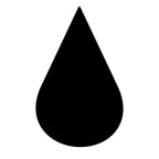 Schwarze Silhouette eines Wassertropfens – Symbol für Feuchtigkeit und Rebwasser in dieNikolai Demeter Bio-Traubenkosmetik aus der Wachau